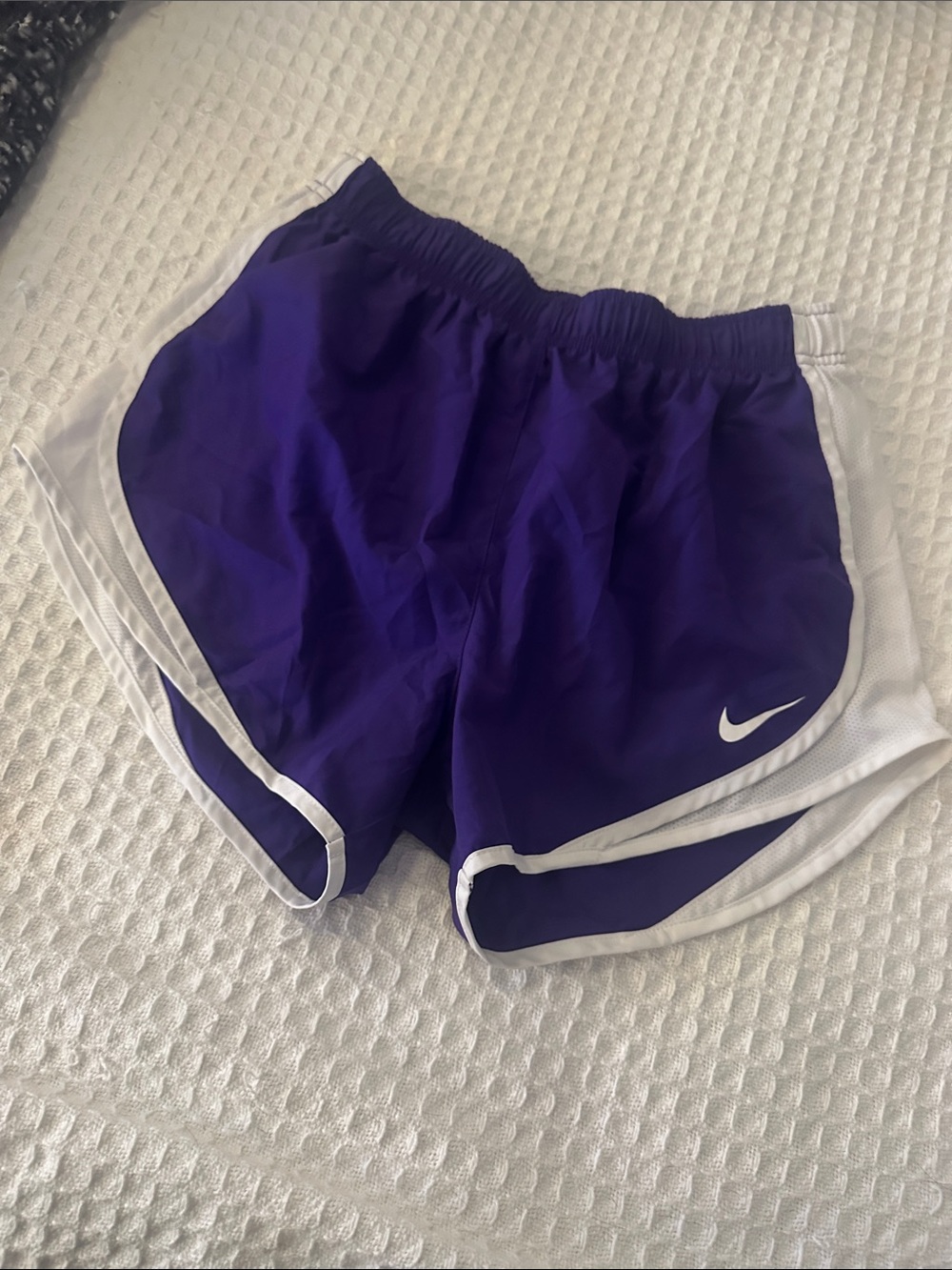 Nike Purple Women's Athletic Shorts with White Trim